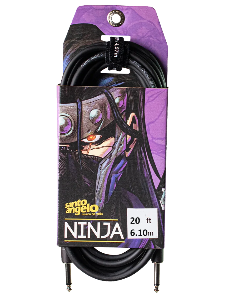 Santo Angelo NINJA 6.10mt Cable Instrumentos Plug ¼" Recto a Plug ¼" Recto OFHC